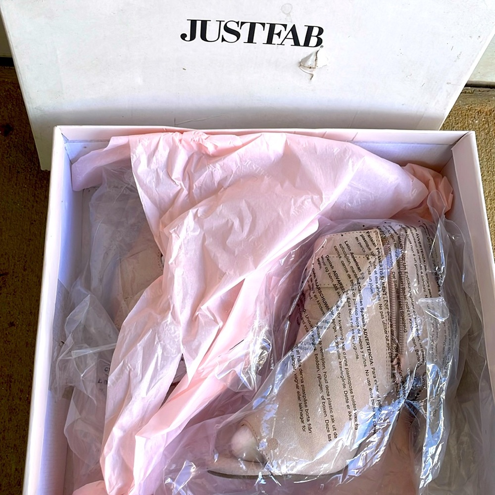 Just Fab* Latanya Blush heel dress sandal.
